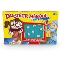 Merkloos Gesellschaftsspiel Tierarzt Hund Rex Ab 6 Jahren - Französische Version - Operieren und Entfernen - Mit Hundescoop - Mit Summer