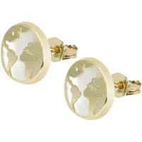 Adelia´s Paar Ohrstecker "Ohrringe – Ohrstecker aus 333 Gold mit Perlmutt" Ideal zum Verschenken – schlicht und stilvoll