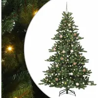 DKD Home Decor Künstlicher klappbarer Weihnachtsbaum 210 cm PVC und Stahl