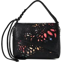 Desigual Stylische schwarze Damenhandtasche mit abnehmbaren Trägern