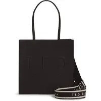 Ted Baker Schultertasche Iconica Webbing Small Icon Bag Jet - Black schwarz