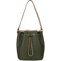 Bugatti Henkeltasche "Damen ELLA", Damen, Gr. B/H/T: 26cm x 29cm x 18cm onesize, grün (oliv), Polyurethan (PU), Taschen Henkeltasche