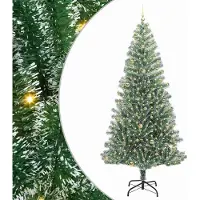 Syfax Künstlicher Weihnachtsbaum beschneit mit LED Licht 240 cm