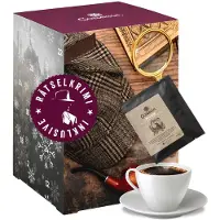 Corasol Premium Krimi & Kaffee Adventskalendermit Rätsel-Krimi: Wo ist Lord Edgerton - und Kaffees aus aller Welt im Coffeebag (240 g)