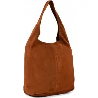 Vera Pelle Damen Echtleder Shopper Tasche Karamell A4 Format
