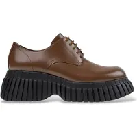 Camper für Damen. K201949-002 Braune Pix BCN Mokassins aus Leder (37), 5 bis 8 cm, Schnürsenkel, Lässig