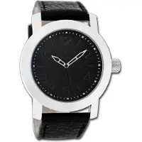 Oozoo Timepieces Damenuhr matt Quarzuhr mit Lederarmband schwarz D3UOC5154A
