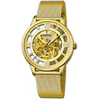 Festina Automatik Herren Luxus Armbanduhr Edelstahl gold D3UF20667/1