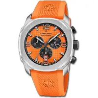 Candino Sport Herren Uhr Chronograph Armbanduhr Kautschuk orange Sport D3UC4774/2