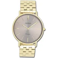 Oozoo Vintage Series Damenuhr sunray Quarzuhr mit Metallarmband gold D3UOC20403