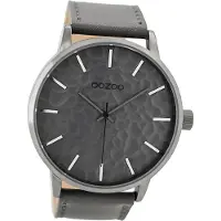 Oozoo Timepieces Herrenuhr C9440 Quarzuhr Analog mit Lederarmband grau D3UOC9440