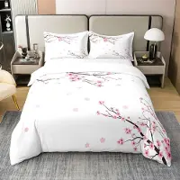 OEM Bettwäsche-Set Kirschblüten 100% Baumwolle 200x200 cm 3-teilig