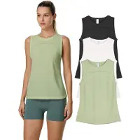 Merkloos Sport-Tanktop für Damen, 3er-Set, atmungsaktiv und bequem
