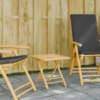 Merkloos Faltbarer Bambus-Gartentisch für den Außenbereich