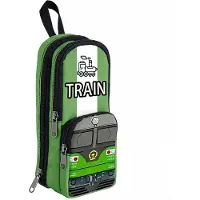 Merkloos Stiftetui von Groene Trein mit großem Fassungsvermögen