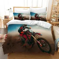 Merkloos Motocross-Bettwäsche-Set für Kinder, 200 x 200 cm
