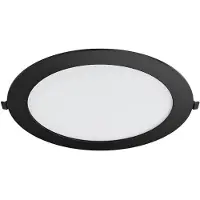 Braytron LED Panel Einbaustrahler Dimmbar 18W Ultraflach 26 mm Rund Warmweiß Neutralweiß Kaltweiß 3CCT 3000K-6500K 1800 lm Ø205 mm Schwarz IP40