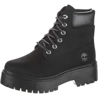Timberland Schnürboots "STONE STREET6 INCH LACE UP WATERPROOF BOOT", Damen, Gr. 42, Polyester, schwarz, Leder, Synthetik, Schuhe Schnürboots, Winterstiefel, Schnürstiefel, Winterschuhe, wasserdicht