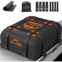 Merkloos Dachbox Dachtasche Dachgepäckbox - 425 Liter - Orange - 1000D - Faltbar - Mit 8 Gurten