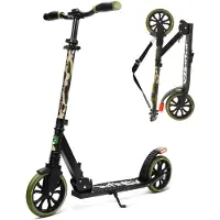 Merkloos Tretroller Kickscooter Roller - Faltbar - Höhenverstellbarer Lenker - Räder 20-22 cm - Hinterradbremse mit Licht