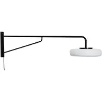 Hubsch LED-Wandlampe Sway, schwarz, Ausladung 120 cm, Metall