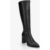 Wonders für Damen. M-5443_5121_5792 Aurora Lederstiefel 43 Schwarz (39), 5 bis 8 cm, Reißverschluss, Lässig, Klassisch