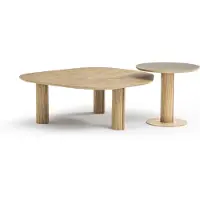 AEA Zweiteiliges Set aus Couchtisch und Beistelltisch für das Wohnzimmer