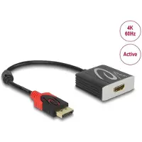 DeLOCK Aktiver DisplayPort 1.4 zu HDMI Adapter 4K 60 Hz (HDR), 0,2 m, DisplayPort, HDMI, Männlich, Weiblich, Gerade