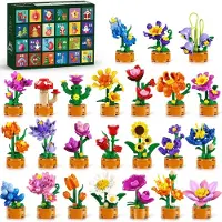 Generisch Adventskalender 2026 mit Blumen, Weihnachtsdekoration und Bauanleitungen – für Kinder ab 6 Jahren