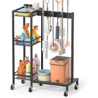LTPRTZ Reinigungswagen - Aufbewahrungsbox - Für die Organisation im Haushalt - Mit Rädern - 30 x 825 cm - Grau