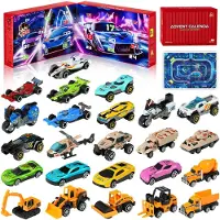 Generisch Adventskalender Auto 2025 – Spielzeugautos aus Aluminiumlegierung für Kinder