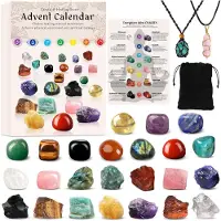 Generisch Adventskalender 2025 mit Kristallen für Frauen - 24 Tage - Chakrakristalle und Heilsteine - Natursteine - Auch für Jungen geeignet