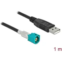 DeLOCK Kabel HSD Z Stecker zu USB 2.0 Typ-A Stecker 1 m, 1 m, HSD Z, USB 2.0 Type-A, Schwarz