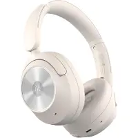 LTPRTZ Hybrid-Geräuschunterdrückende Kopfhörer – Kabellose Over-Ear-Kopfhörer – Für Musik und Gespräche – 75 Stunden Wiedergabezeit – Steuerung über App – Weiß