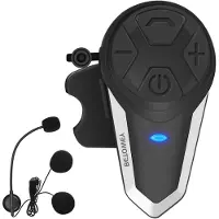 LTPRTZ Motorradhelm-Kommunikationssystem – Bluetooth-Headset – Für sicheres Fahren – Intercom-Funktion mit einer Reichweite von 1000 Metern – Set bestehend aus 1 Stück – Schwarz
