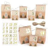 Merkloos Adventskalender zum Befüllen – 24 Fächer – 3 Größen – Zahlenaufkleber – Selbstgestalten – Premium-Papier – Wiederverwendbar – Weihnachtskalender