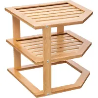 Five Corner Bamboo Badezimmerregal