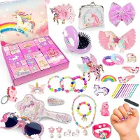 OCreon Adventskalender 2026 für Mädchen - 24 Tage mit Einhorn-Accessoires und Überraschungen, Weihnachts-Adventskalender - Kalender zum Countdown bis Weihnachten