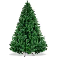 Coast 180cm Künstlicher Weihnachtsbaum Tannenbaum mit 1000 Spitzen PVC Nadeln Metallständer & Klappsystem Christbaum Grün