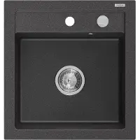 Mexen Vito 1-Becken-Granit-Spüle 520 x 490 mm, Schwarz gesprenkelt - 6503521000-76