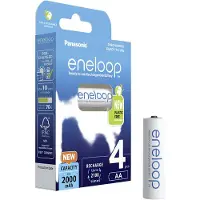 Panasonic Akku NiMH, Mignon, AA, HR06, 1,2 V/2000 mAh vorgeladen, Retail-Blister (4er-Pack)