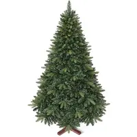 Costway 180 cm Künstlicher Weihnachtsbaum mit 870 Spitzen, Tannenbaum mit Ständer aus Massivholz, Weihnachtsbaum, Christbaum Grün