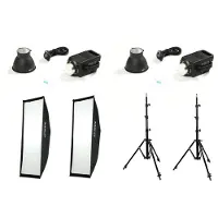 Nanlite FS200 Bi-color LED dual kit (w/ light stand und softbox)