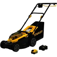 Stanley Benzinrasenmäher, Schubversion, 34 cm, Bürstenlosmotor, 18V - 1 x 4 Ah V20 - POWERTOOLS - SCMWP3401M1-QW