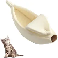Merkloos Katzen- und Hundebett in Bananenform