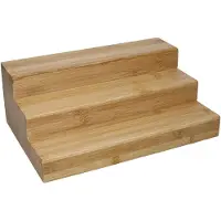 Merkloos Schrankorganizer Regalstufe Küchenregal - 3 Ebenen - Bambus - 30 x 22,5 x 11 cm - Für Küche und Bad