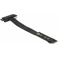 DeLOCK M.2 Key M zu PCIe x4 NVMe Adapter gewinkelt mit 20 cm Kabel, M.2, PCIe, Schwarz, 0,2 m, China, SATA