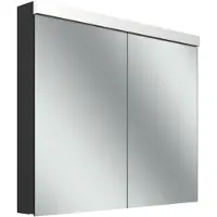 Schneider LOW plus LED Spiegelschrank, 2 Türen 45/45cm, 895x120x747mm, Beleuchtung oben