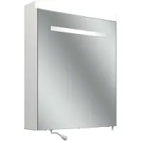 Schneider CARE LED-Spiegelschrank, 595x727mm, Türanschlag li., Beleuchtung oben, 2 Steckdosen re. außen unten, mit Spender, 193.263.02.0201, Ausführung: EU-Norm/Korpus weiss/3000K