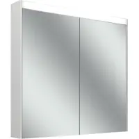 Schneider OBJECT Line Comfort LED-Spiegelschrank, 2 Türen 40/40cm, 795x123x743mm, Beleuchtung oben, 204.080.02.02, Ausführung: EU-Norm/Korpus weiß/4000K
